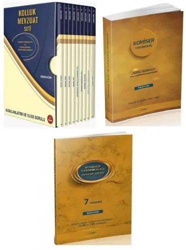 Erkin Kürk Komiser Yardımcılığı Misyon Koruma Kolluk Konu - Soru - 7 Deneme 3'lü Set