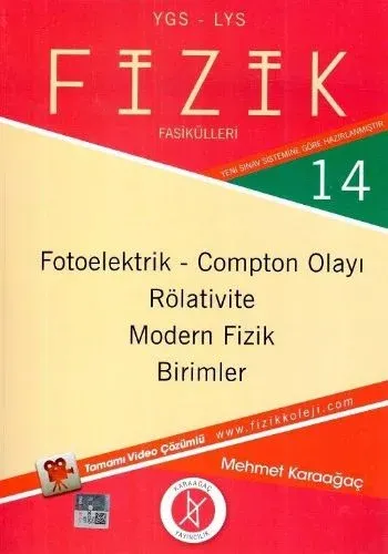 YGS - LYS Fizik Fasikülleri 14-Fotoelektrik-Compton Olayı-Rölativite-Modern Fizik- Birimler