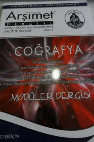Coğrafya Modüler Dergisi Sayı: 7