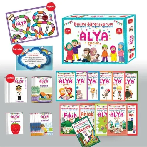Dinimi Öğreniyorum Okul Öncesi Değerler Eğitim Seti - Alya çocuk Muham