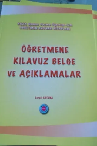Öğretmene Kılavuz Belge ve Açıklamalar