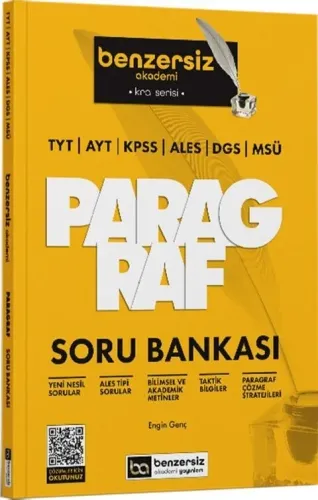 Benzersiz Akademi Yayınları TYT AYT KPSS ALES DGS MSÜ Kral Serisi Benzersiz Paragraf Soru Bankası