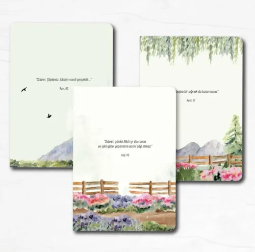 Esma – 3’lü Suluboya Desenli Mini Defter Seti