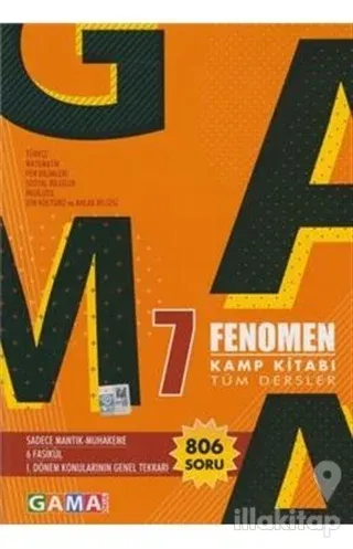 2020 Gama 7 Fenomen Tüm Dersler Kamp Kitabı
