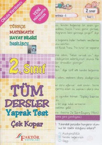 Faktör 2. Sınıf Tüm Dersler Yaprak Testler faktör Yayınları Komisyon