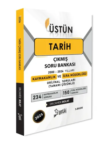 Yetki Yayınları 2025 Üstün Tarih Kaymakamlık ve İcra Müdürlüğü Çıkmış Soru Bankası