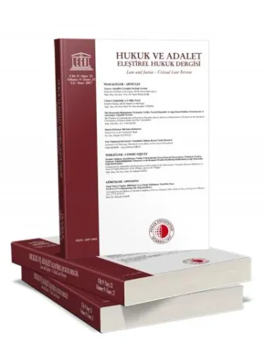 Legal Hukuk ve Adalet Eleştirel Hukuk Dergisi ( 2022 Aboneliği ) (2 Sayı)