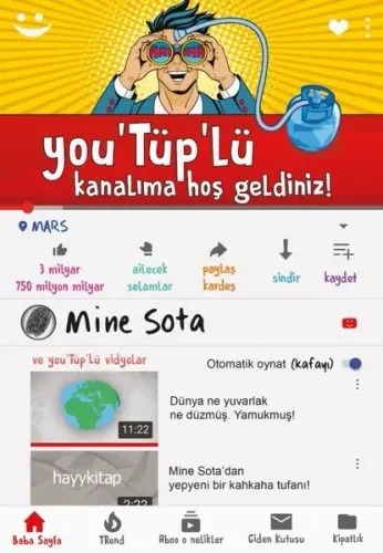 You‘Tüp'lü Kanalıma Hoş Geldiniz!