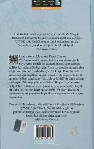 İçinde Aşk Saklı Judith McNaught Epsilon Yayıncılık %52 indirimli