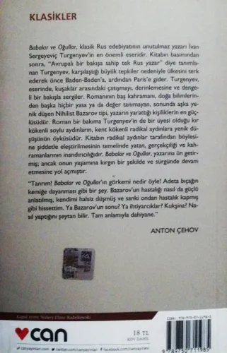 Babalar ve Oğullar Turgenyev Can Klasik
