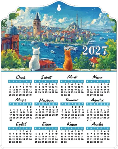 Boğaziçi 2027 Ahşap Duvar Takvimi - Halkkitabevi