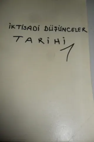 İktisadi Düşünceler Tarihi