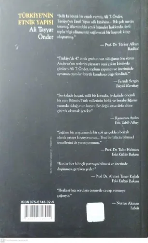 Türkiye'nin Etnik Yapısı Ali Tayyar Önder Pozitif