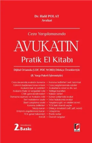 Ceza Yargılamasında Avukatın Pratik El Kitabı