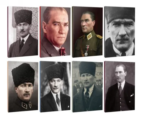 8li Atatürk- Çizgili Okul Defteri Seti 64 Sayfa 13,5x19,5cm -2 
