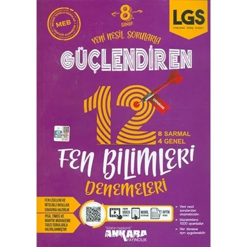 ANKARA 8.Sınıf GÜÇLENDİREN FEN BİLİMLERİ 12 DENEME