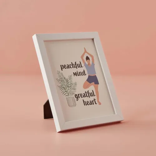 Yoga Greatful Çerçeve Beyaz