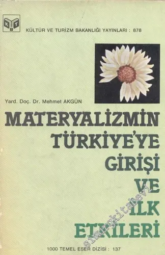 Materyalizmin Türkiye'ye Girişi ve İlk Etkileri -        1988