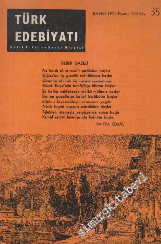 Türk Edebiyatı Aylık Fikir ve Sanat Dergisi - Sayı: 35  3    Kasım