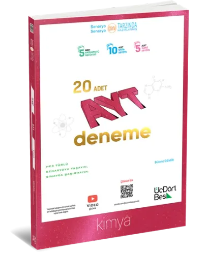 ÜçDörtBeş Yayınları AYT Kimya 20 Deneme