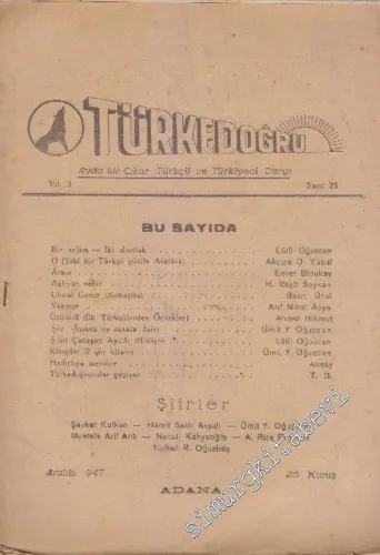 Türke Doğru Dergisi  - Sayı: 25    Yıl: 3  Aralık