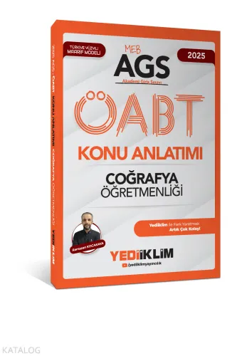 Yediiklim Yayınları 2025 MEB AGS ÖABT Coğrafya Öğretmenliği Konu Anlatımı