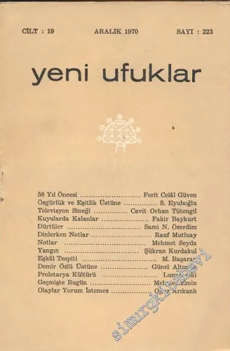 Yeni Ufuklar Aylık Sanat Fikir Dergisi - Sayı: 223, Aralık 1970       1970