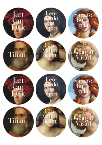 İkonik Tablolar Sticker  (12'li)