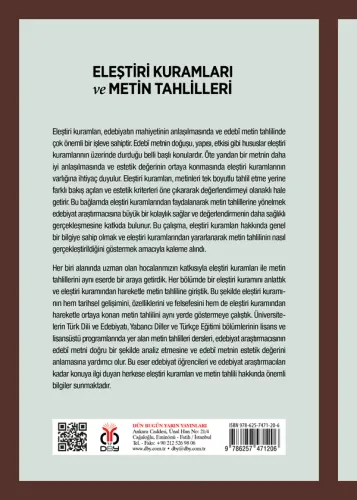 Eleştiri Kuramları ve Metin Tahlilleri Ulaş Bingöl Eleştiri Kuramları ve Metin Tahlilleri Ulaş Bingöl