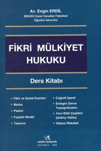 Fikri Mülkiyet Hukuku Ders Kitabı