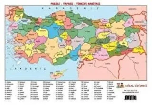 Türkiye Haritası Puzzle 42 Parça