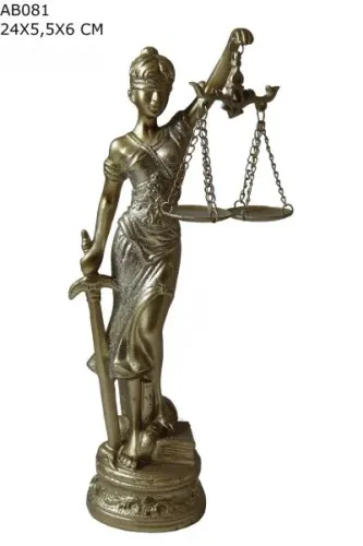 Adalet Biblo Sarı Simli Kaideli 24 cm