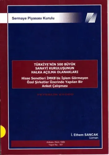 Türkiye'nin 500 Büyük Sanayi Kuruluşunun Halka Açılma Olanakları