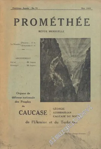 Prométhée - Organe de défense nationale des  Peuples du Caucase de l'Ukraine et du Turkestan -        1933