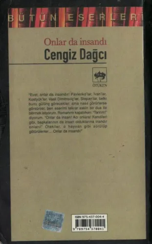 Onlar Da İnsandı Cengiz Dağcı Ötüken %40 indirimli