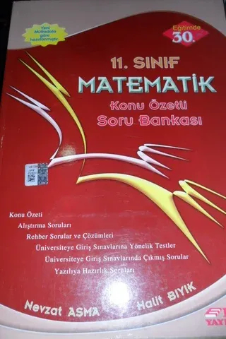 11.Sınıf Matematik Konu Özetli Soru Bankası