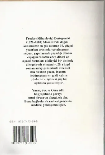 Suç ve Ceza Dostoyevski Morpa %55 indirimli