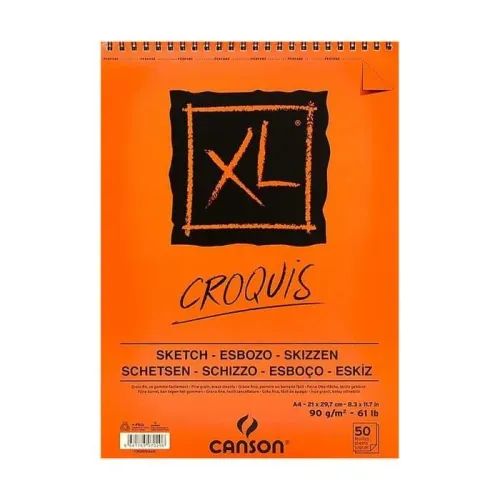 CANSON ESKİZ CROQUIS XL ALBÜM 90GR SPİRAL A4 50YP