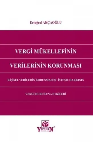 Vergi Mükellefinin Verilerinin Korunması