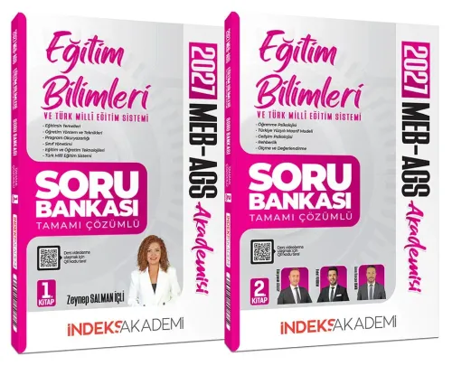 İndeks Akademi 2027 MEB-AGS Akademisi Eğitim Bilimleri ve Türk Milli Eğitim Sistemi Soru Bankası Seti Çözümlü