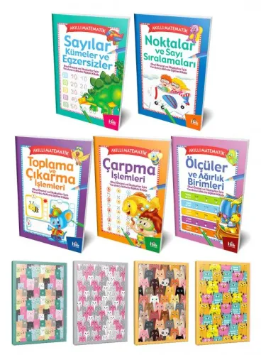 Akıllı Matematik 5li Kitap Seti ve 4 Defter-1 - Halkkitabevi