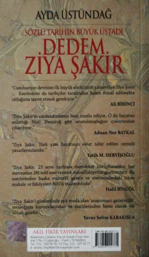 Sözlü Tarihin Büyük Üstadı Dedem Ziya Şakir Ayda Üstündağ Akıl fikir