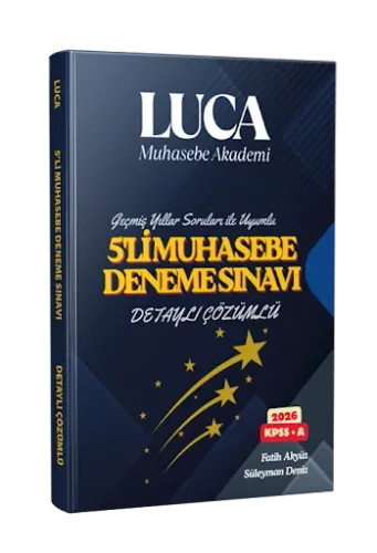 Luca Muhasebe Akademi KPSS A 5'li Muhasebe Deneme Sınavı