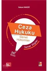 Ceza Hukuku Genel Hükümler Temel Bilgiler