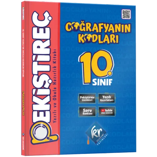 Coğrafyanın Kodları 10. Sınıf Coğrafya Pekiştireç Yazılı ve Okula Hazırlık Kitabı