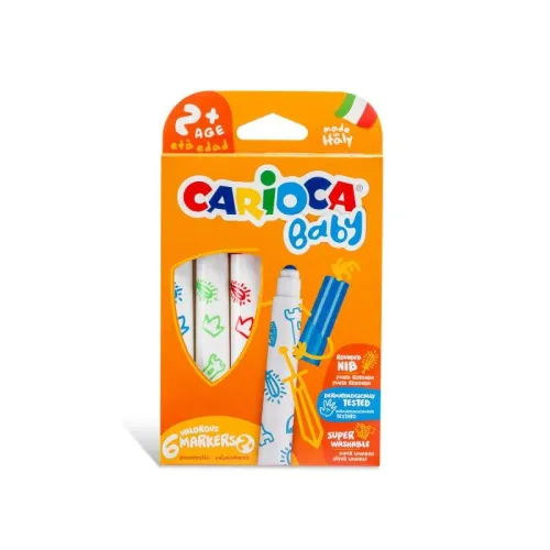 CARİOCA BABY KEÇELİ BOYA JUMBO YIKNABİLİR 6 LI 42813