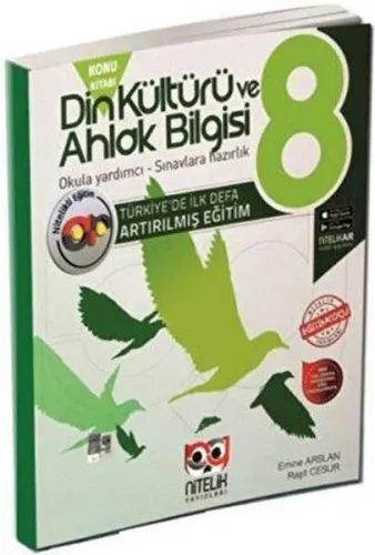 Nitelik Yayınları 8. Sınıf Din Kültürü ve Ahlak Bilgisi Artırılmış Konu Kitabı