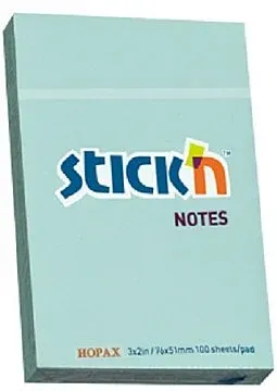 STICKN YAPIŞKANLI NOTES 76x51mm.100 yp Pastel Mavi