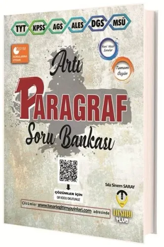 Tasarı Yayınları TYT KPSS MEB-AGS ALES DGS MSÜ Artı Paragraf Soru Bankası Çözümlü