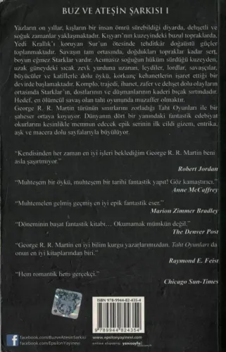 Taht Oyunları George R.R. Martin Epsilon Yayıncılık %46 indirimli